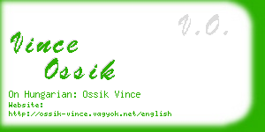 vince ossik business card